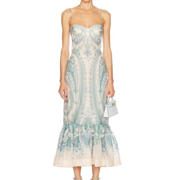 Zimmermann Dresses & Skirts - Zimmerman blue polka dot corduroy long dress